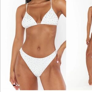 Show Me Your Mumu Rhinestone Swim Top and Bottom